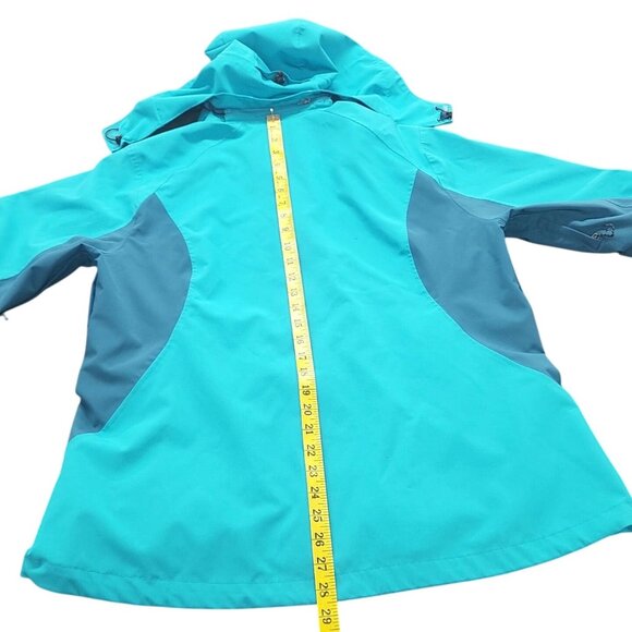 Eddie Bauer Womens XL Turquoise Jacket With Detachable Hood medium weight - Picture 10 of 16